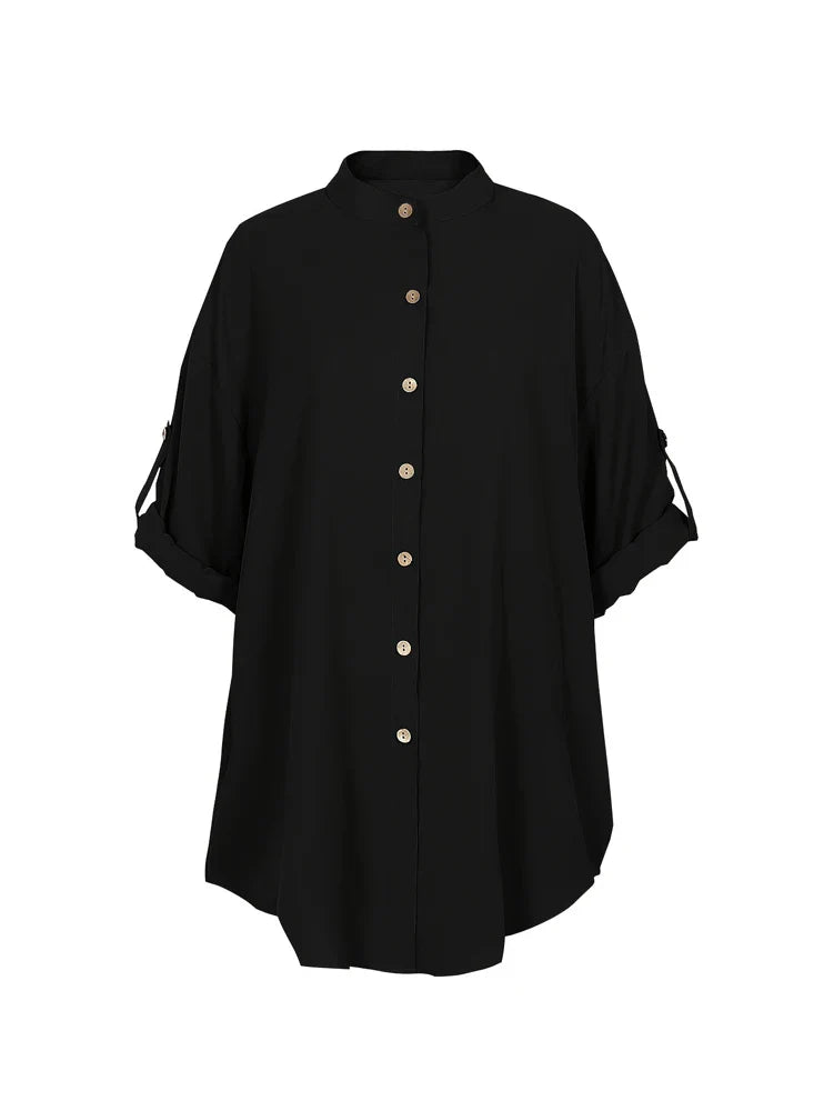 Chemisier Femme Grande Taille Col V – Décontracté & Élégant