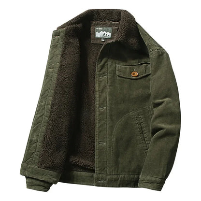 Walter | Manteaux chauds pour hommes avec col en fourrure épaisse en velours