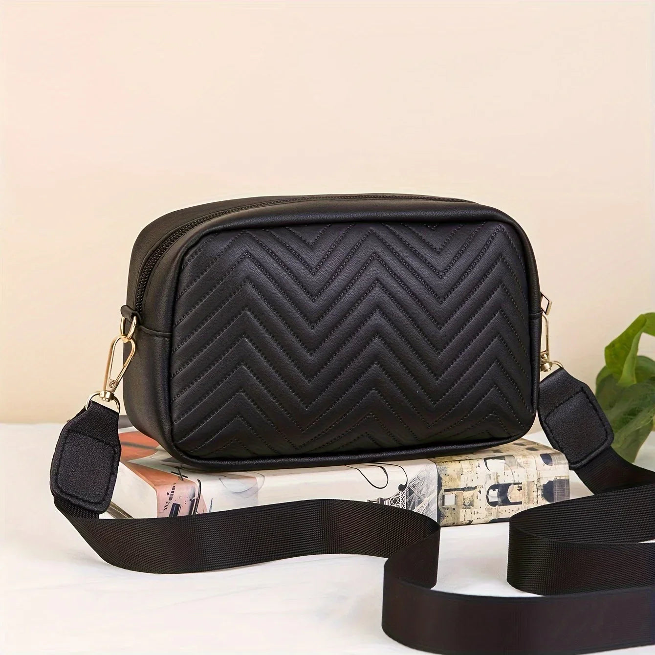 Sac Bandoulière Matelassé Minimaliste – PU Tendance avec Compartiment Téléphone