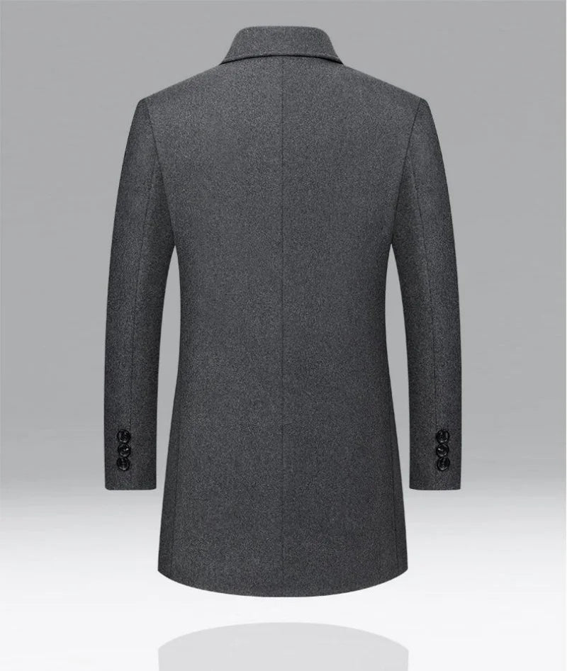 Harvey | Veste longue en laine à col rabattu pour hommes