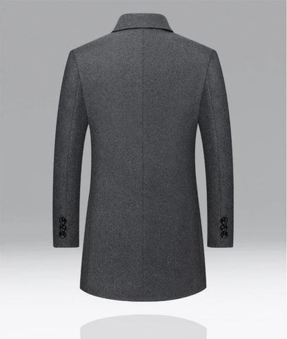 Harvey | Veste longue en laine à col rabattu pour hommes