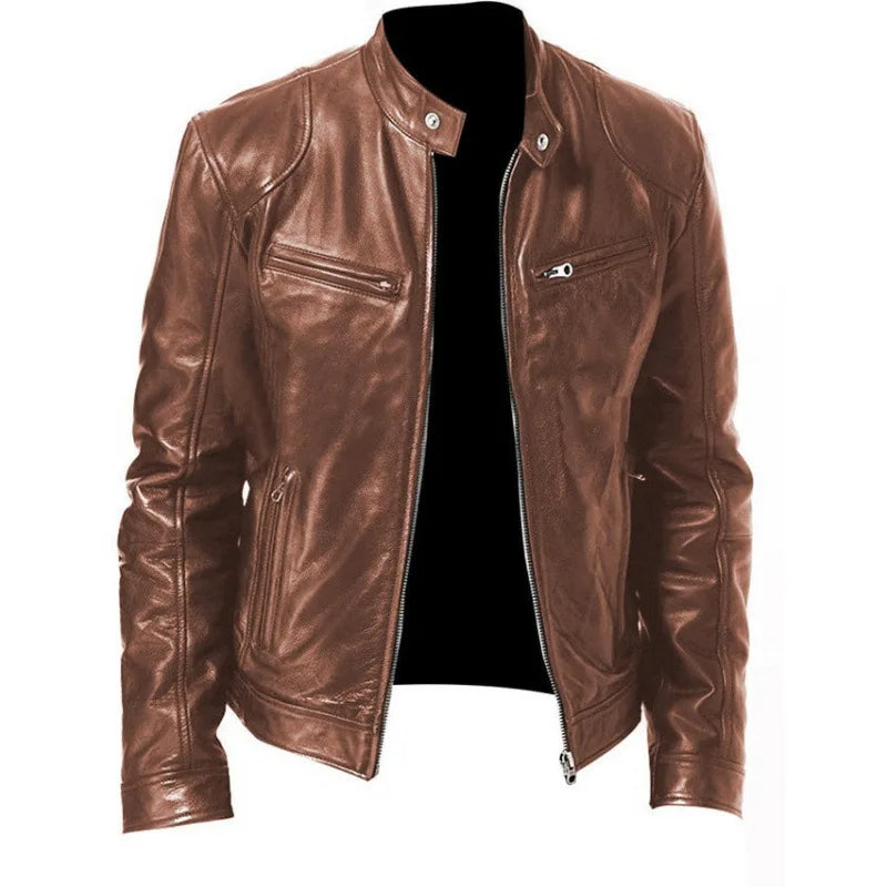 Knox | Veste en cuir de moto pour hommes Punk