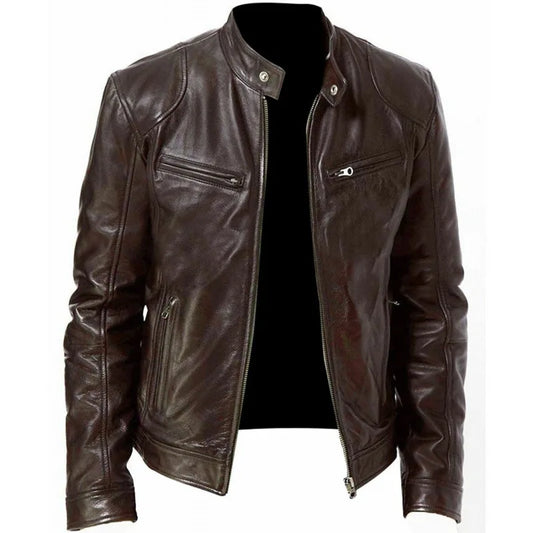 Knox | Veste en cuir de moto pour hommes Punk