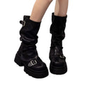 Brinley | Boucle de ceinture plateforme Bottines hautes pour femmes