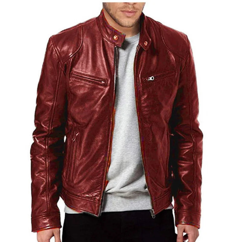 Knox | Veste en cuir de moto pour hommes Punk