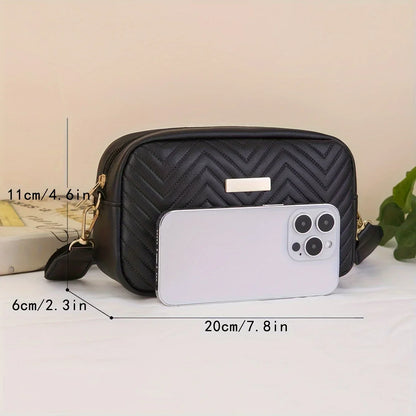 Sac Bandoulière Matelassé Minimaliste – PU Tendance avec Compartiment Téléphone