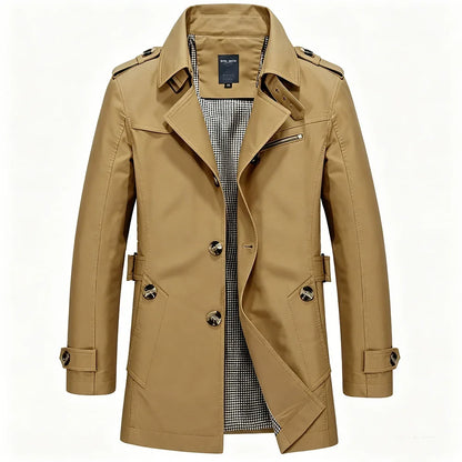 Kingston | Manteau Trench pour Homme, Style Affaires Décontracté, Veste Coupe-Vent