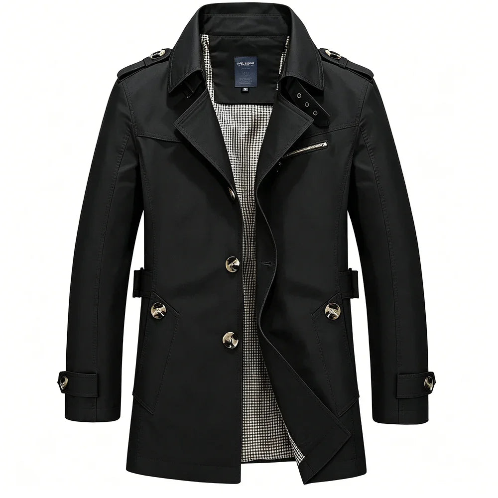 Kingston | Manteau Trench pour Homme, Style Affaires Décontracté, Veste Coupe-Vent