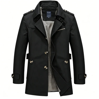 Kingston | Manteau Trench pour Homme, Style Affaires Décontracté, Veste Coupe-Vent