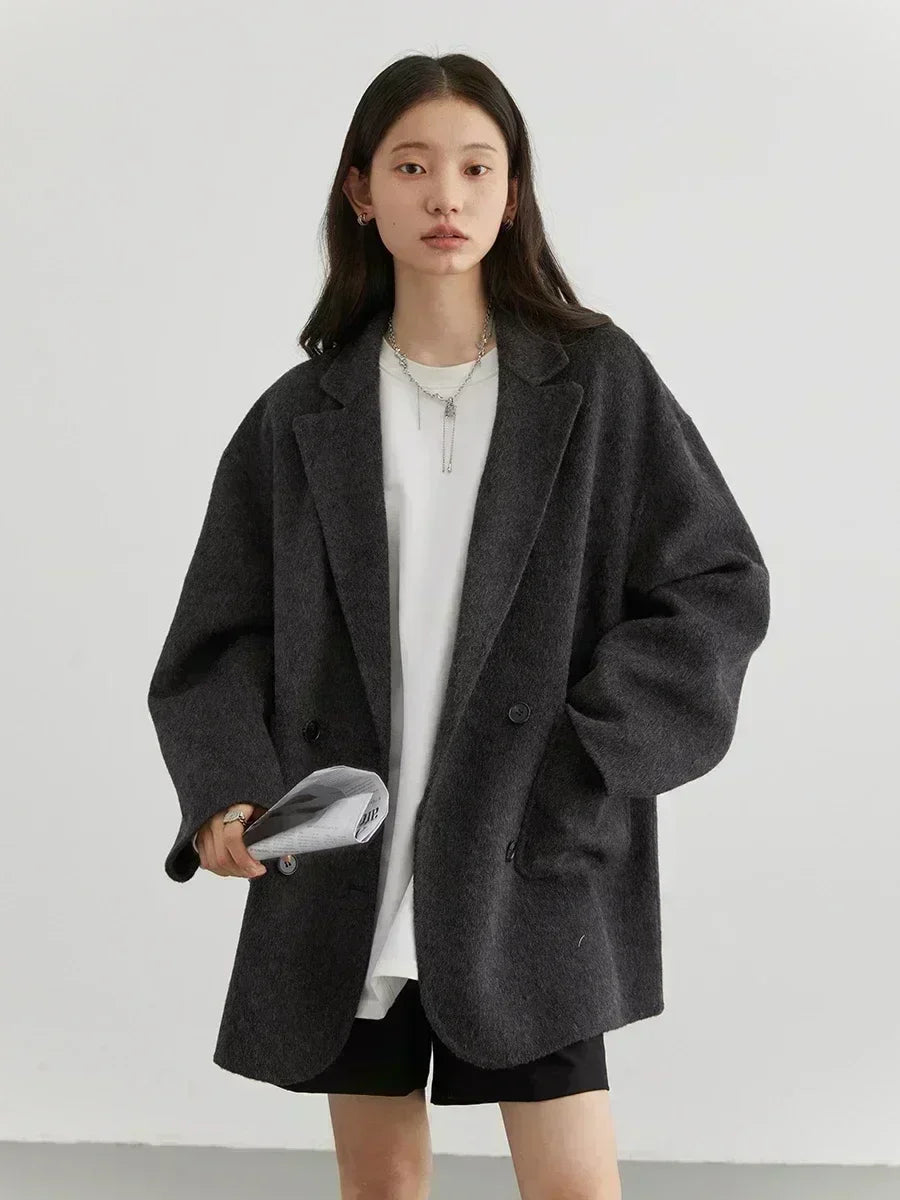 Manteau en Laine Femme – Élégant pour le Bureau