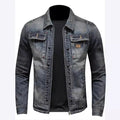 Rory | Veste en Jean Biker Rétro Élégante Ajustée pour Homme