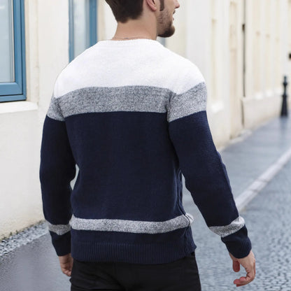 Peter | Pull Tricoté à Col Rond Version Ample Automne