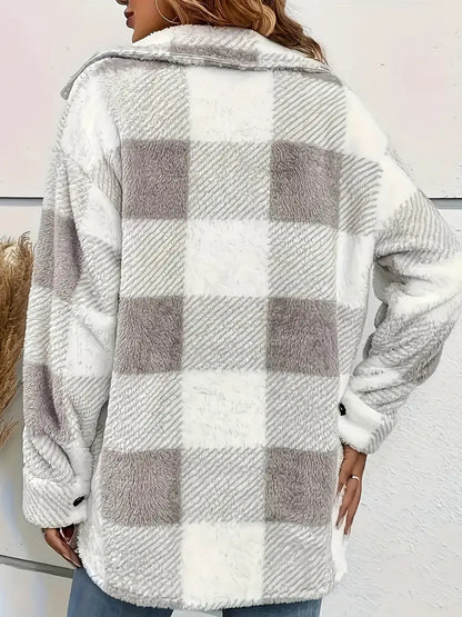 SANDRA - Veste à boutons à motif tartan
