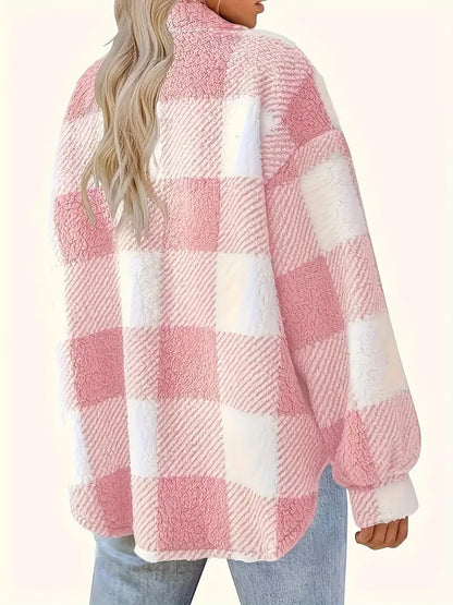 SANDRA - Veste à boutons à motif tartan