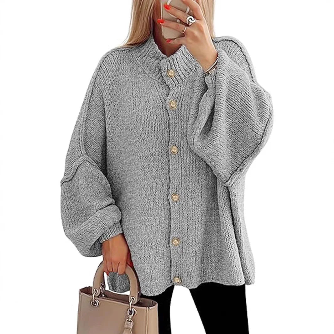 Kaylee | Cardigan Ouvert en Fleece avec Revers