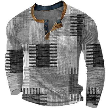 Mike | Chemise Homme Patchwork Colorée à Manches Longues