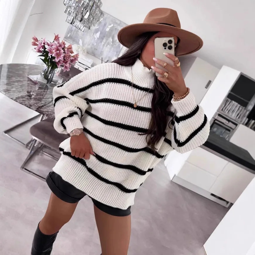 Arlette | Pull d'Hiver Élastique Tricoté Automne