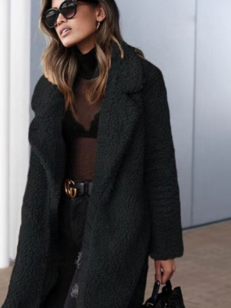 Delphina | Manteau en polaire teddy