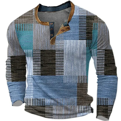 Mike | Chemise Homme Patchwork Colorée à Manches Longues
