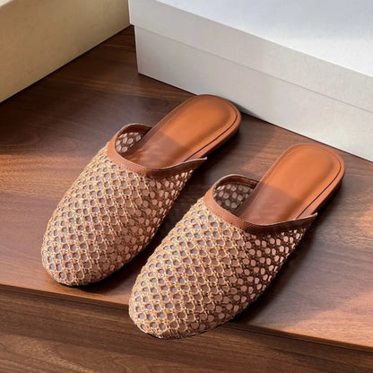 Gabrielle | Sandales Mules en Cuir Véritable pour Femmes