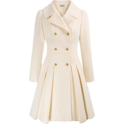 Mirena | Manteau A-ligne épais avec poches