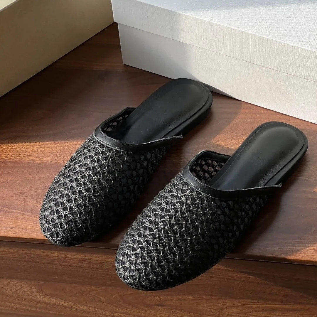 Gabrielle | Sandales Mules en Cuir Véritable pour Femmes