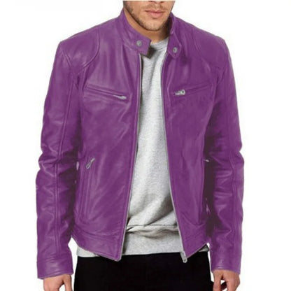 Knox | Veste en cuir de moto pour hommes Punk