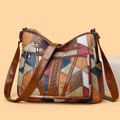 Solara – Sac en Cuir Mosaïque Élégant