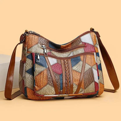 Solara – Sac en Cuir Mosaïque Élégant