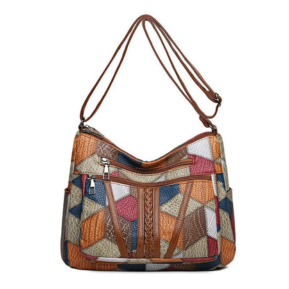 Solara – Sac en Cuir Mosaïque Élégant
