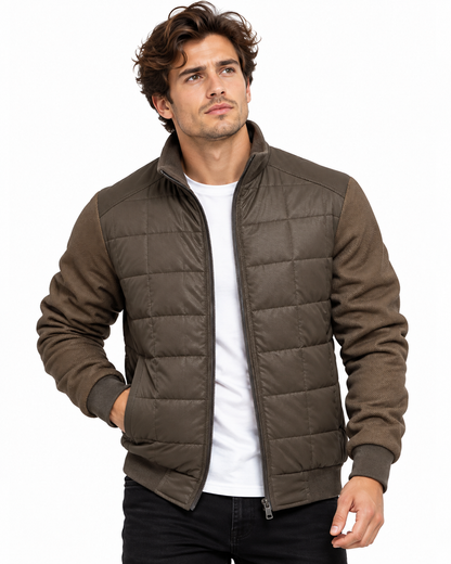 Damian | Veste matelassée avec manches en maille