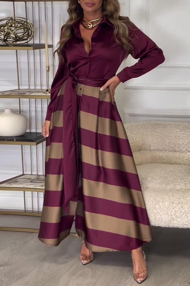 Kenda | Robe Rayée Élégante