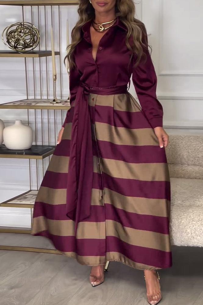 Kenda | Robe Rayée Élégante