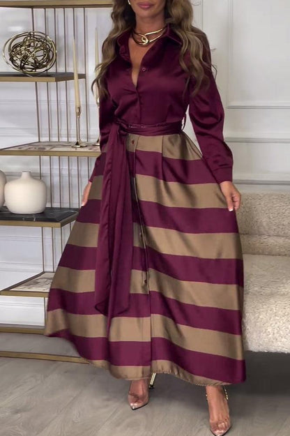 Kenda | Robe Rayée Élégante