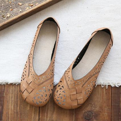 Zia | Chaussures Plates Perforées à Enfiler