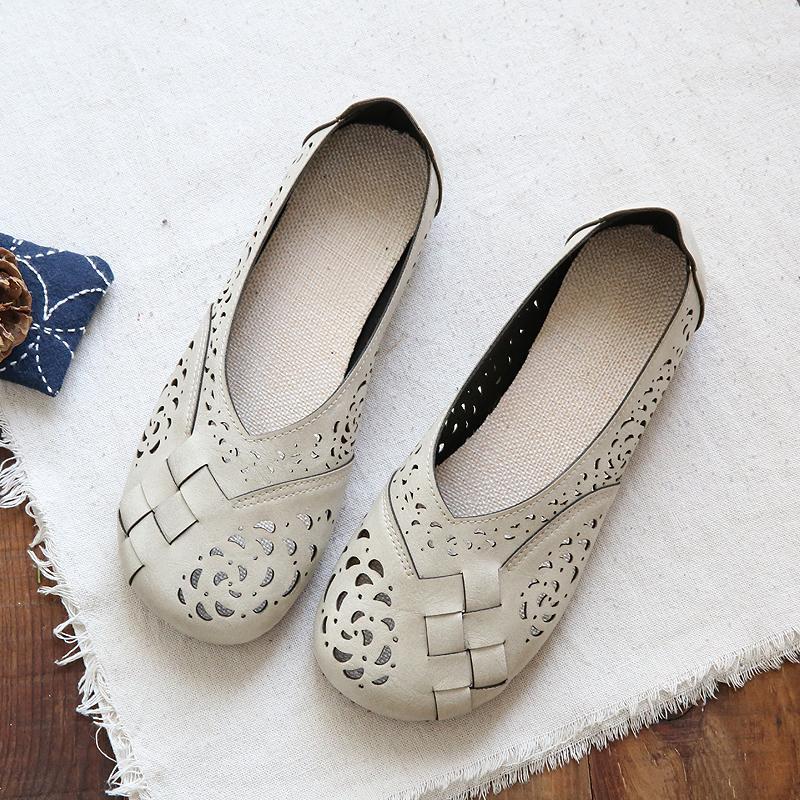 Zia | Chaussures Plates Perforées à Enfiler