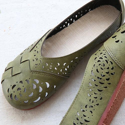 Zia | Chaussures Plates Perforées à Enfiler