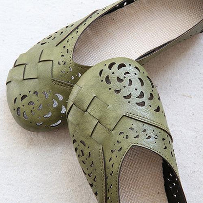 Zia | Chaussures Plates Perforées à Enfiler