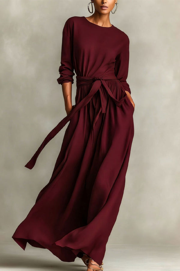 Clémence | Robe maxi ample nouée