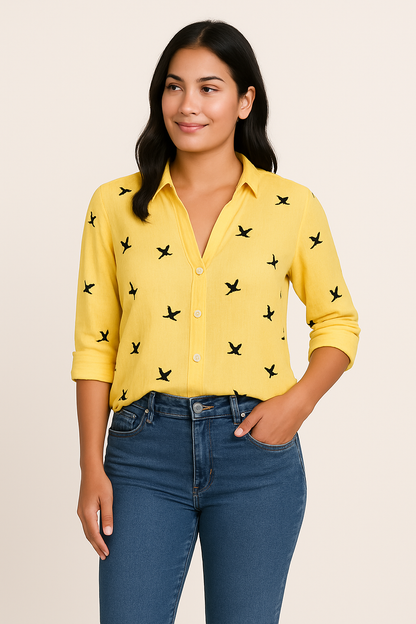 Chemisier d’Été Femme – Léger et Élégant pour Bureau et Loisirs