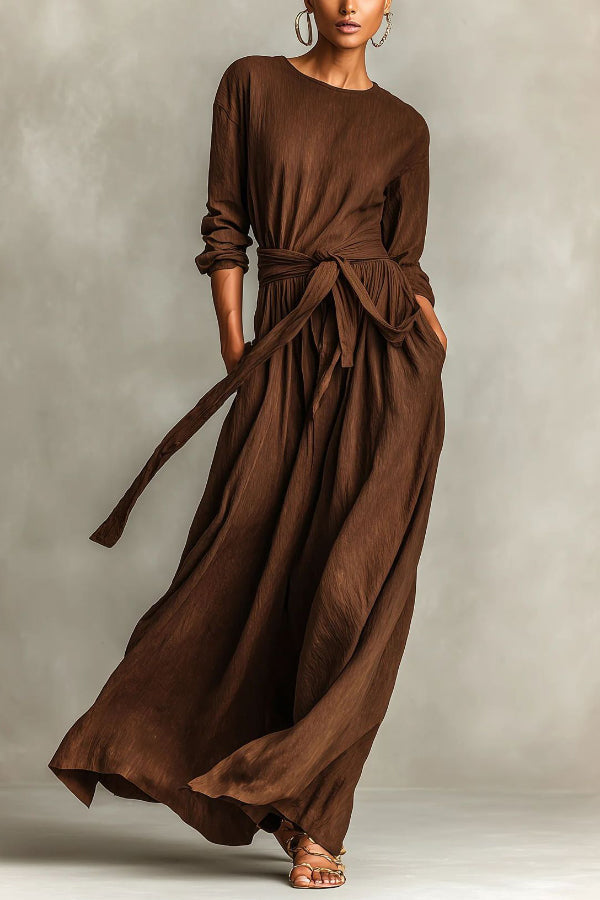 Clémence | Robe maxi ample nouée