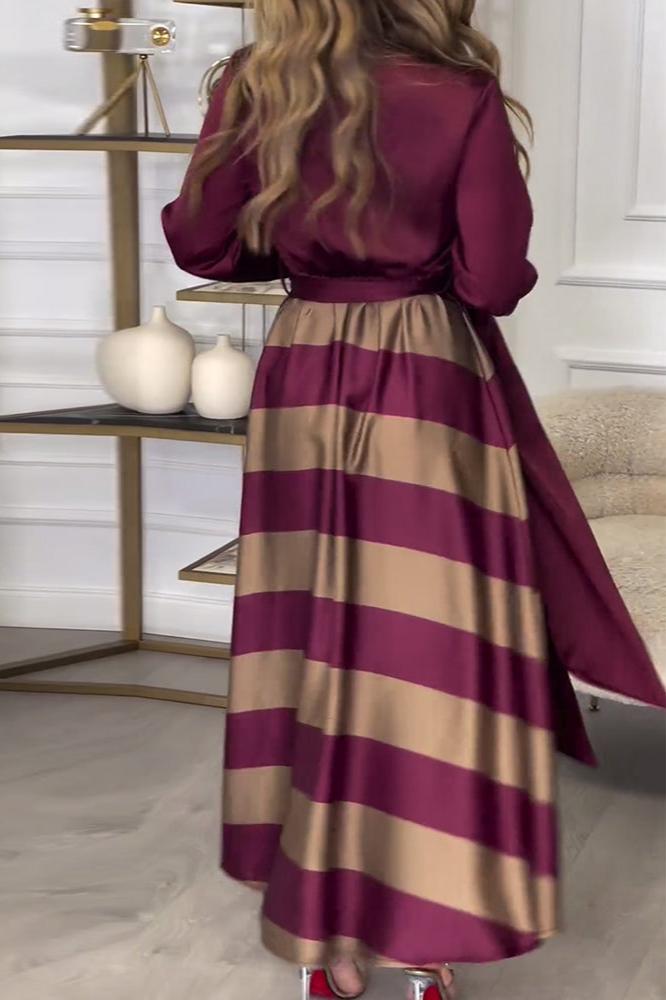 Kenda | Robe Rayée Élégante