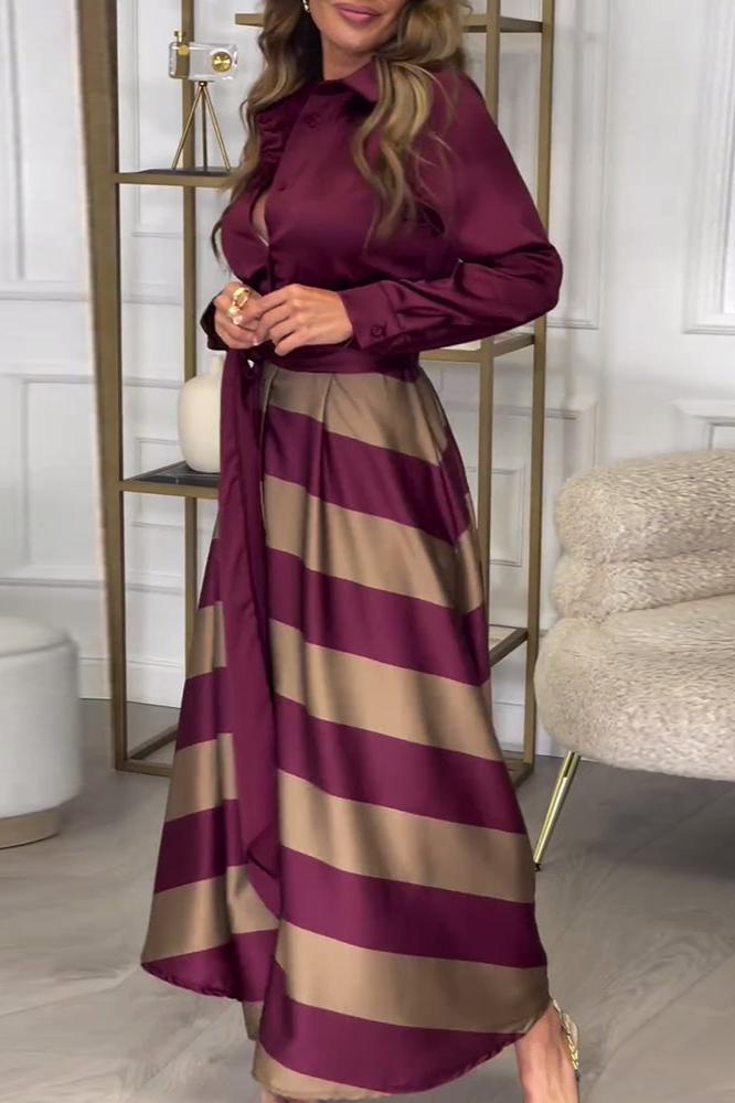 Kenda | Robe Rayée Élégante