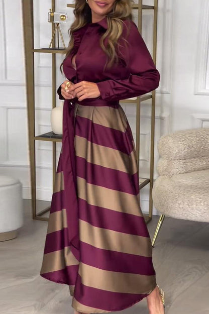 Kenda | Robe Rayée Élégante