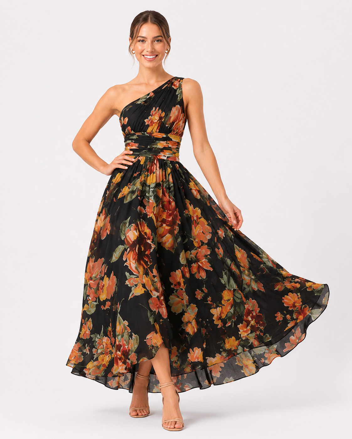 Ember | Robe Maxi ÉléGante Bohémienne d'Été à Une Épaule