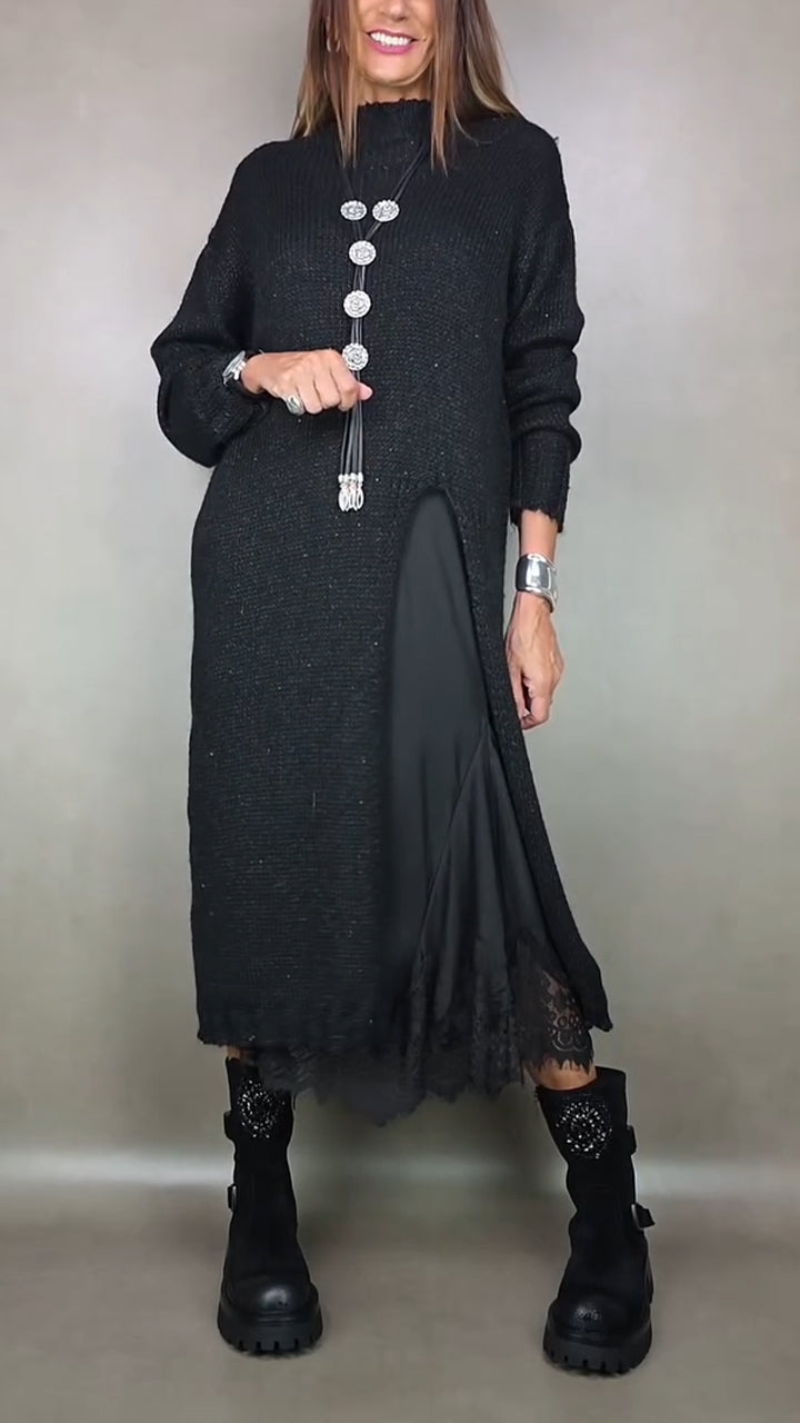 Jesika | Pull Long Élégant Avec Robe