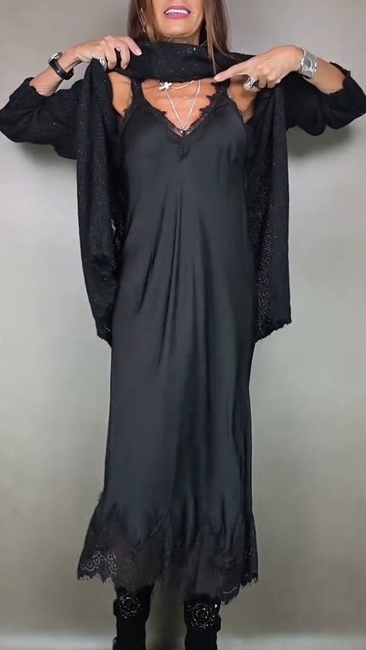 Jesika | Pull Long Élégant Avec Robe