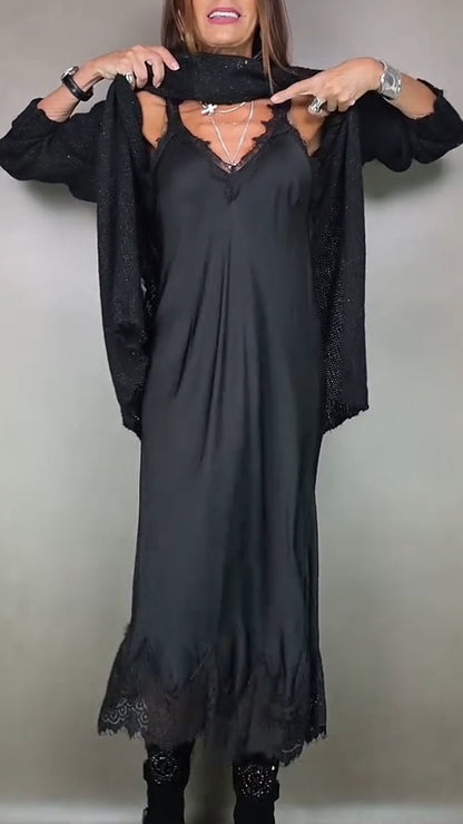 Jesika | Pull Long Élégant Avec Robe