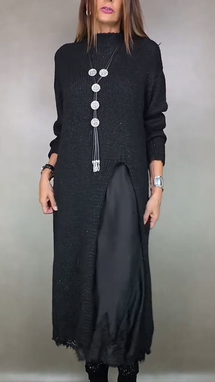 Jesika | Pull Long Élégant Avec Robe