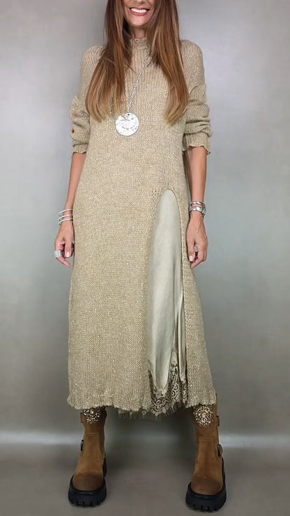 Jesika | Pull Long Élégant Avec Robe